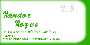 nandor mozes business card